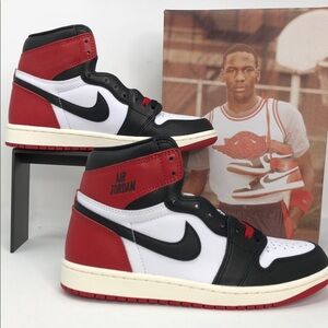 Nike Air Jordan 1 Retro High OG DZ5485-106 Black Toe Reimagined Sneakers-Size 7